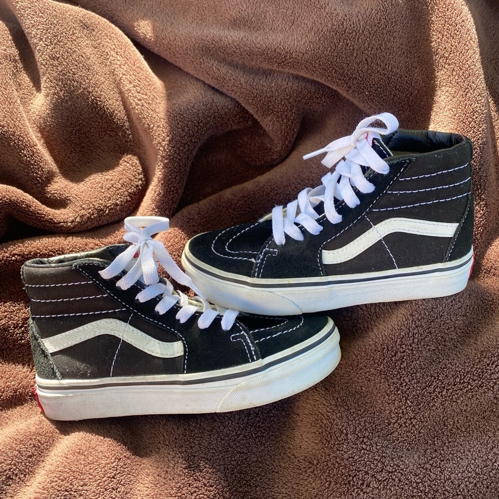Little Boys Size 13 Black & White Vans